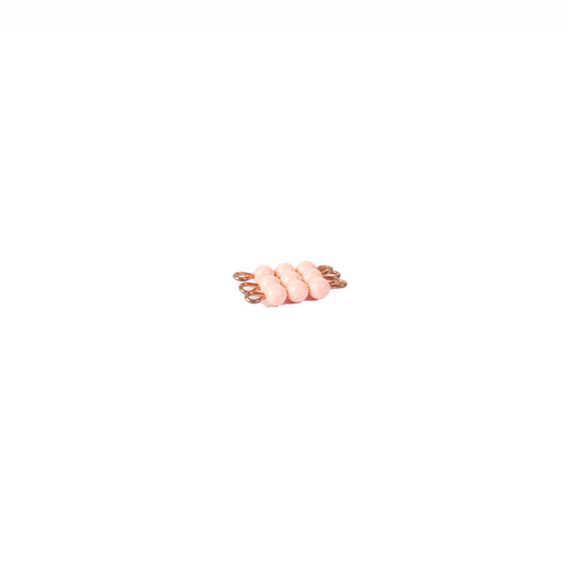 Square of 3 in individual nylon beads: pink - Nienhuis AMI