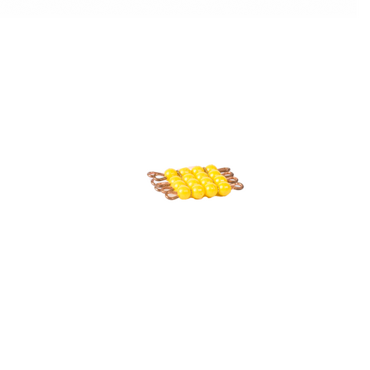 Square of 4 in individual nylon beads: yellow - Nienhuis AMI