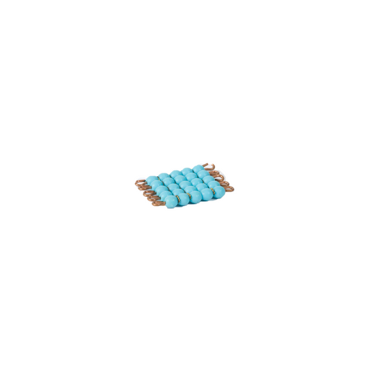 Square of 5 in individual glass beads: light blue - Nienhuis AMI