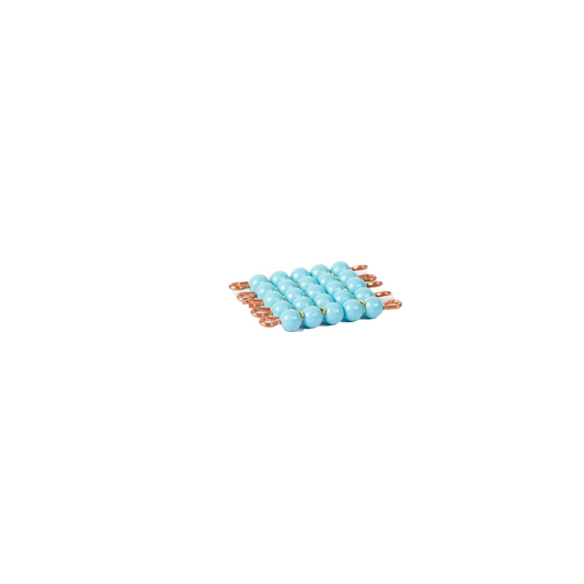 Square of 5 in individual nylon beads: light blue - Nienhuis AMI