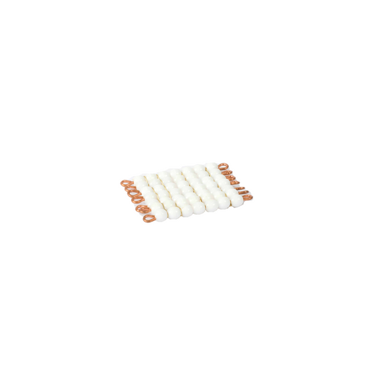 Square of 7 in individual glass beads: white - Nienhuis AMI