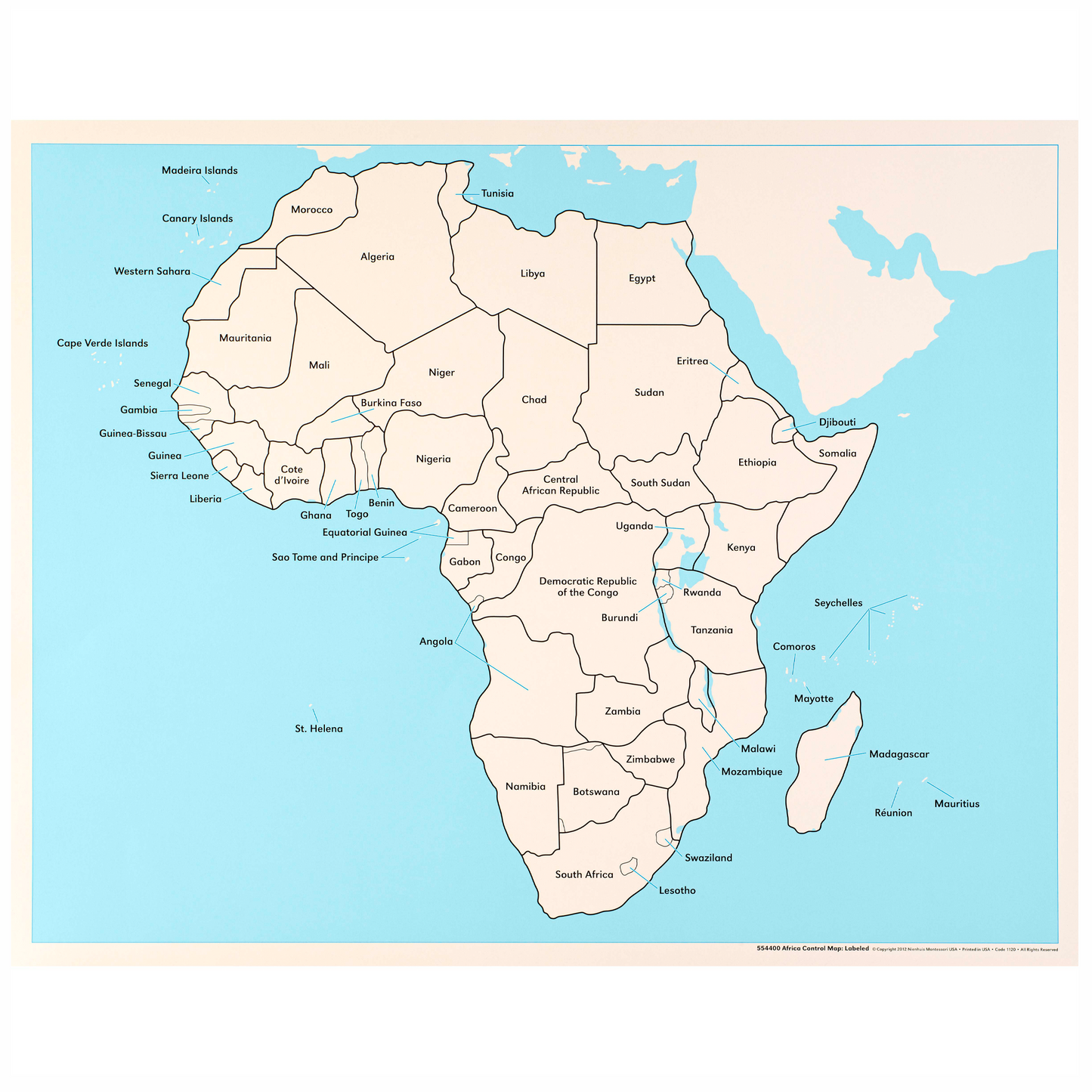Carte de contrôle de l'Afrique (en anglais) - Nienhuis AMI