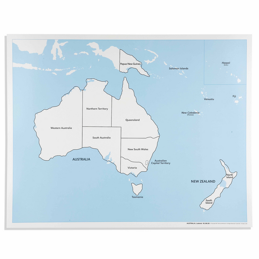 Carte de contrôle de l'Australie - Océanie (en anglais) - Nienhuis AMI