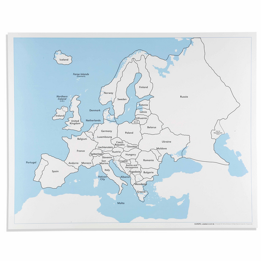 Carte de contrôle de l'Europe (en anglais) - Nienhuis AMI