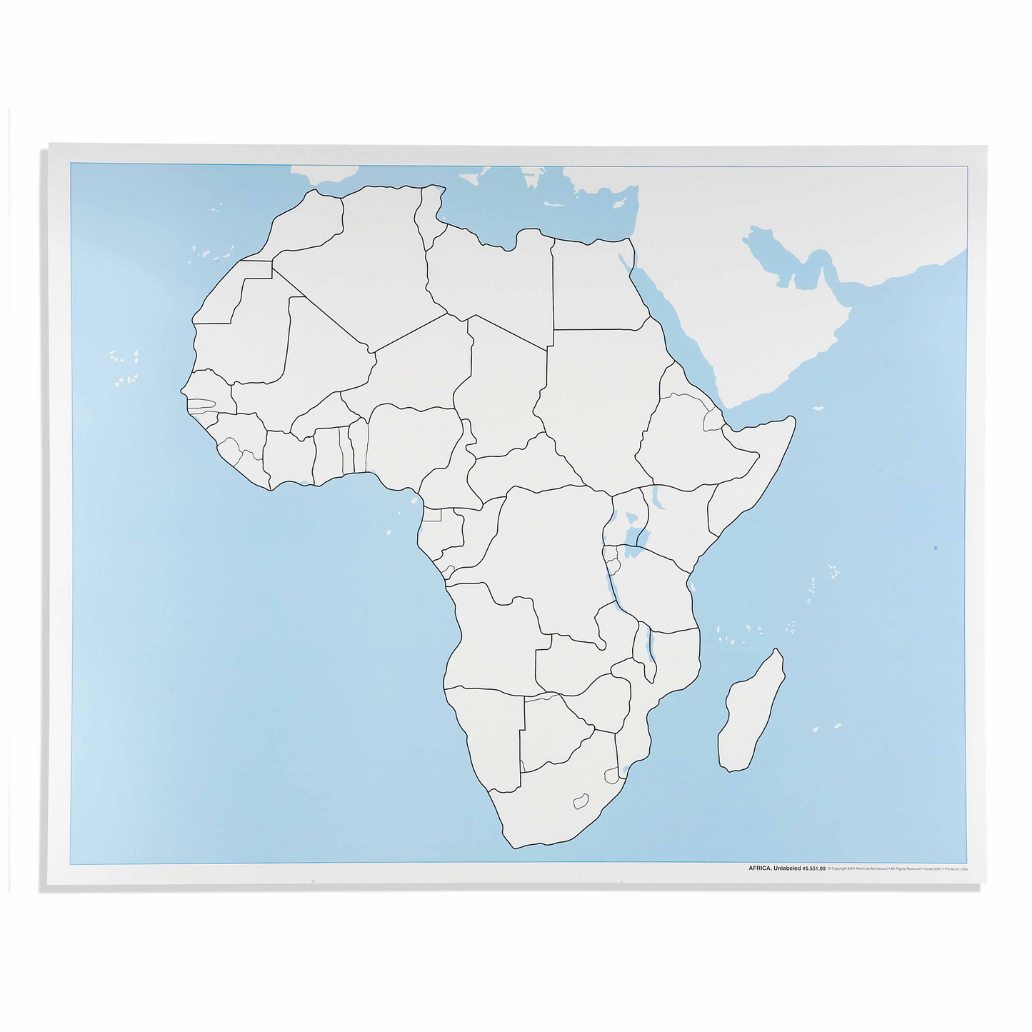 Carte de contrôle muette de l'Afrique - Nienhuis AMI