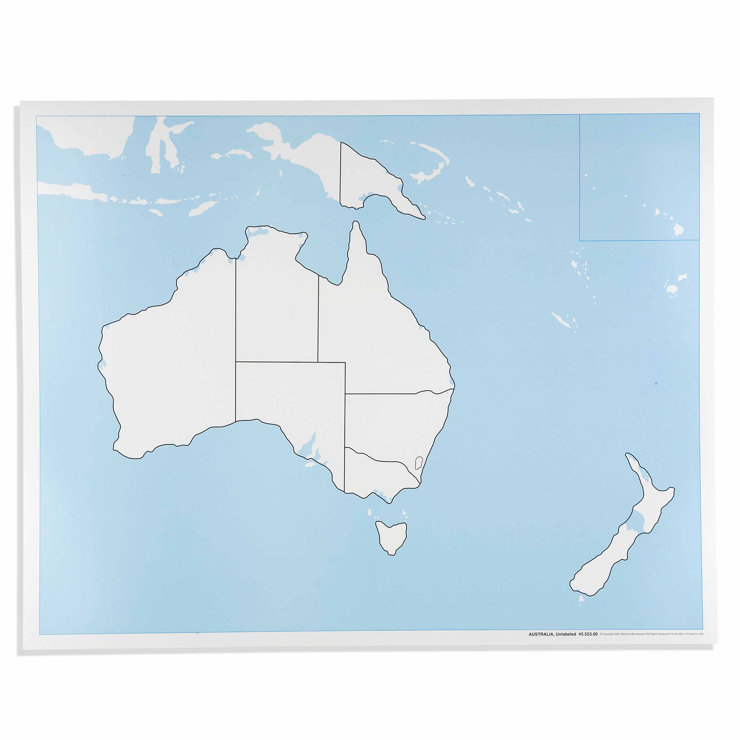 Outline control map of Australia - Oceania - Nienhuis AMI