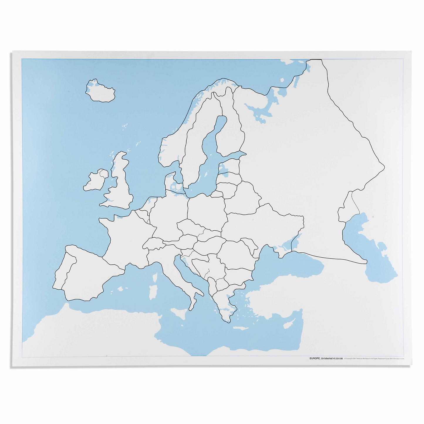 Blank control map of Europe - Nienhuis AMI