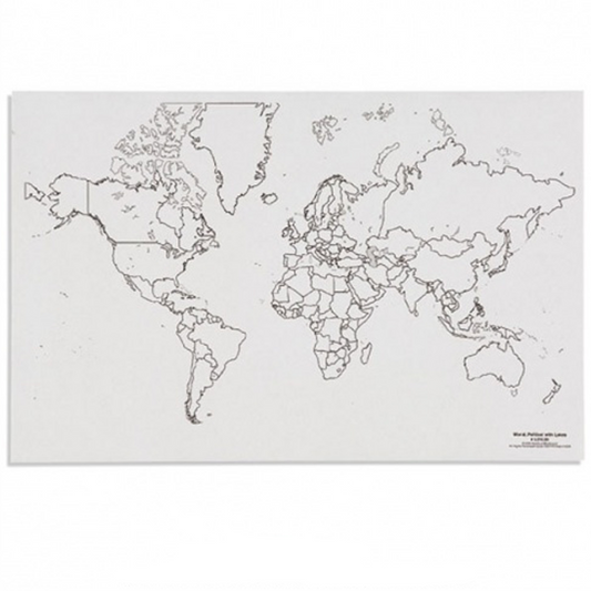 Carte politique du monde avec lacs x 50 - Nienhuis AMI