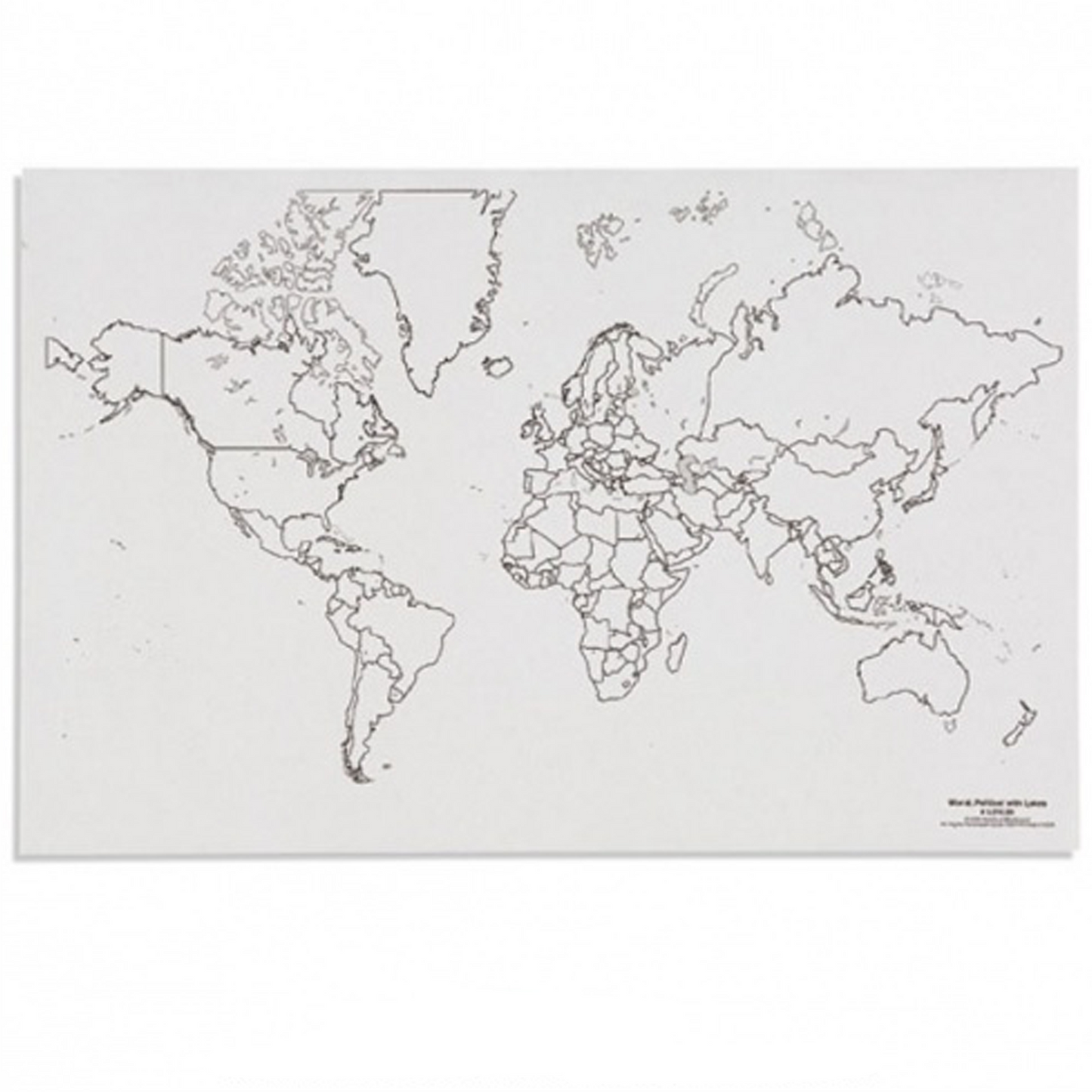 Carte politique du monde avec lacs x 50 - Nienhuis AMI