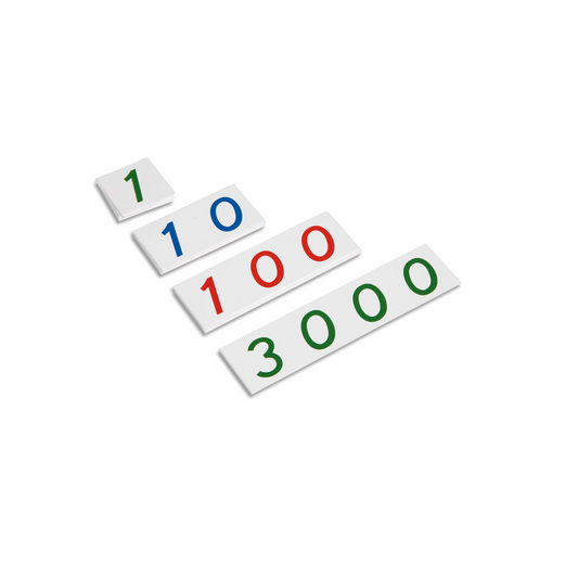 Cartes à petits chiffres 1-3000 : plastique -Nienhuis AMI