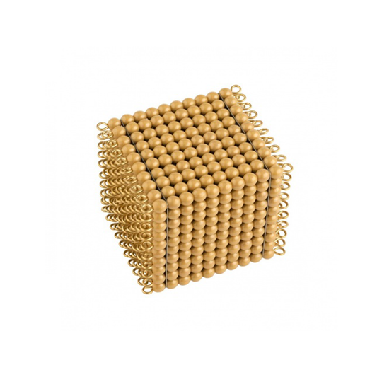 Cube of 1000 golden beads - GAM AMI