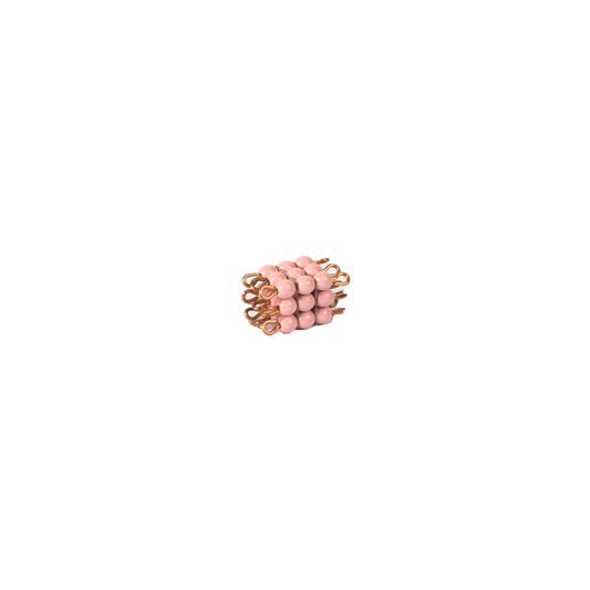 Cube de 3 en perles de verre individuelles : rose  -Nienhuis AMI