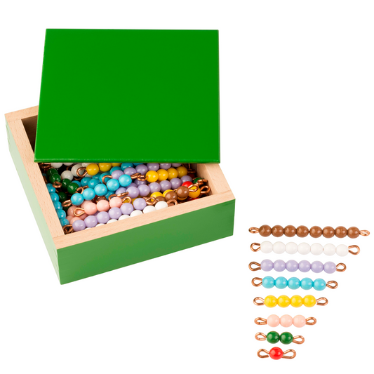 Box of individual colored nylon beads x10 - Nienhuis AMI
