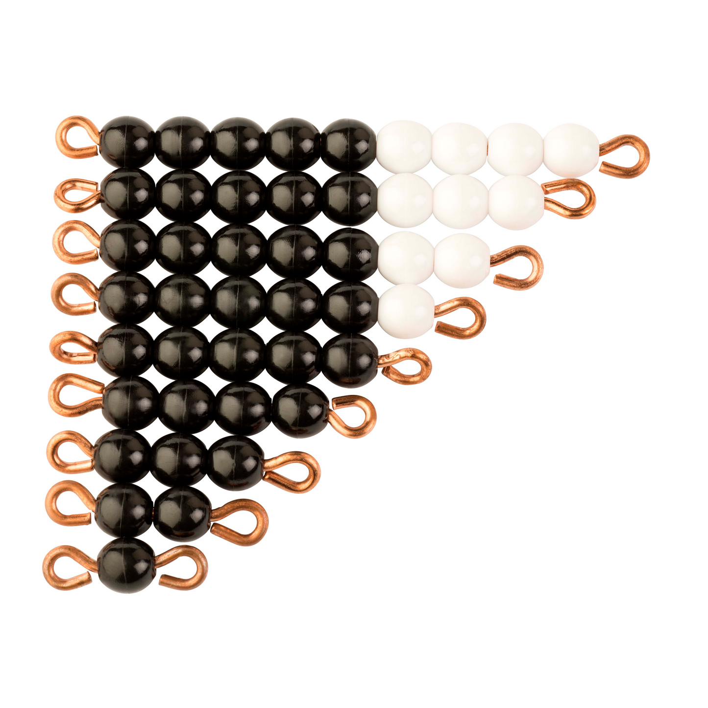 Set of individual black and white beads Nylon x1 - Nienhuis AMI