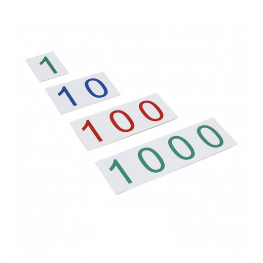 Large plastic symbol cards: 1 - 1000 - GAM AMI