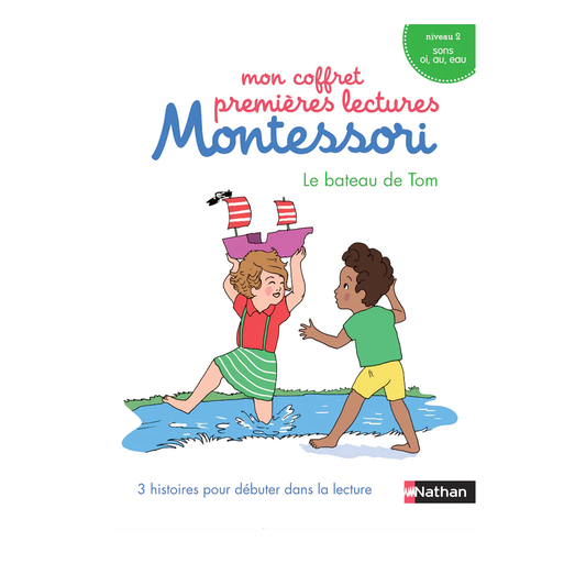Mon coffret premières lectures Montessori : Le bateau de Tom - Niveau 2 -Nathan