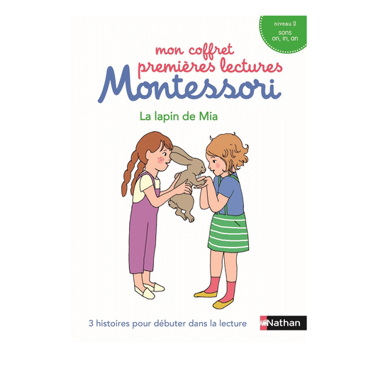 Mon coffret premières lectures Montessori : Le lapin de Mia - Niveau 2 -Nathan