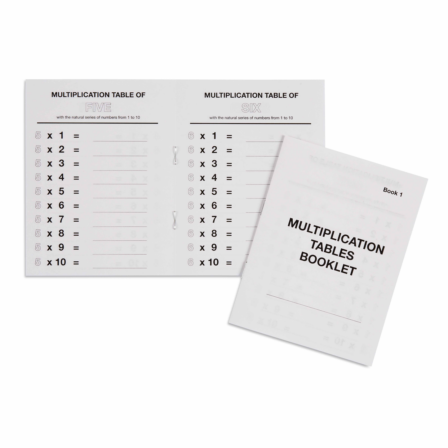 Booklet of multiplication tables n°1 - Nienhuis AMI