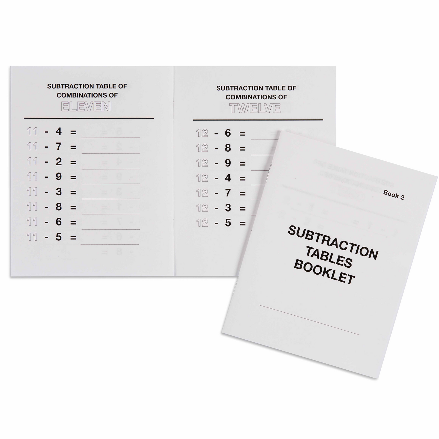 Booklet of subtraction tables n°2 - Nienhuis AMI