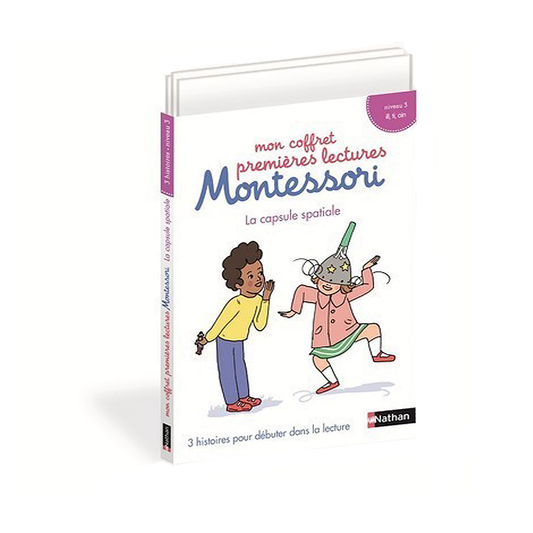 Mon coffret premières lectures Montessori - La capsule spatiale - Niveau 3 -Nathan