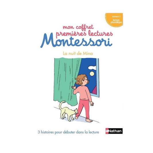 Mon coffret premières lectures Montessori - La nuit de Mina - Niveau 1 -Nathan