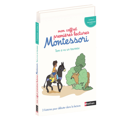 Mon coffret premières lectures Montessori - Tom a vu un taureau - Niveau 4 -Nathan