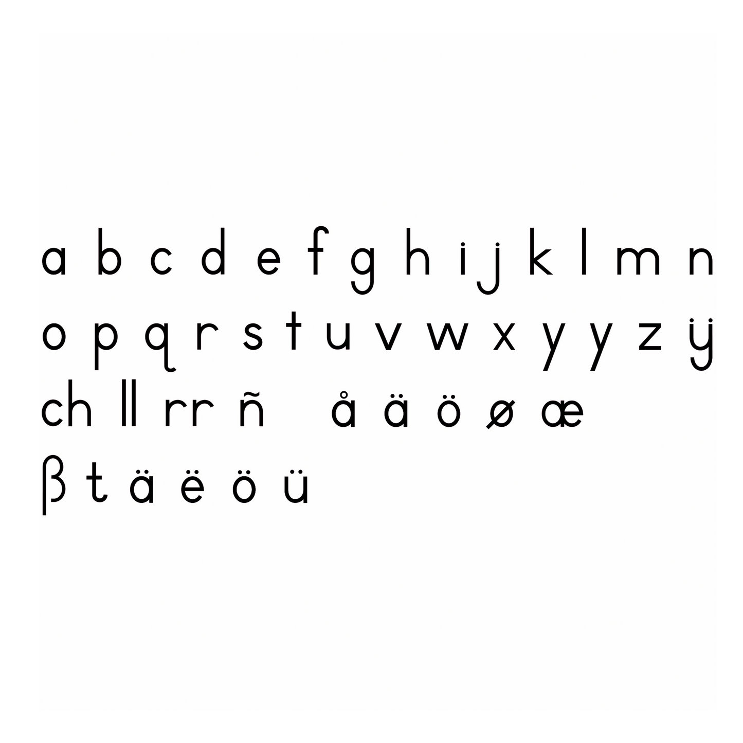 Small mobile alphabet: international script - Black - Nienhuis AMI