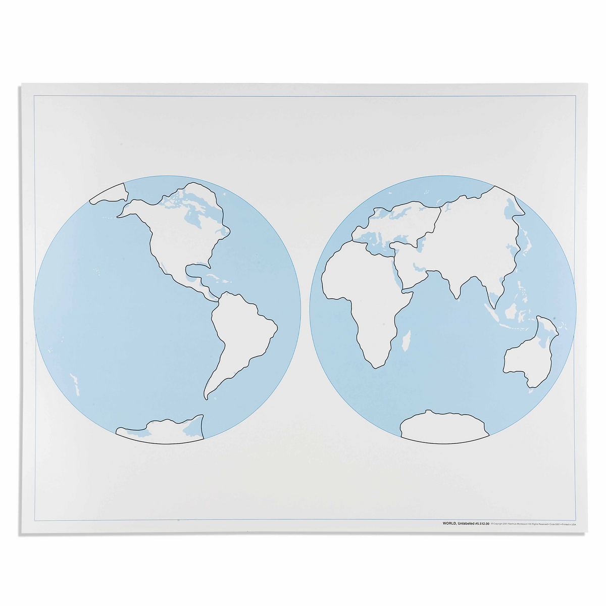 Planisphere Mute Control Planisphere - Nienhuis AMI – Ma Petite Planète Montessori