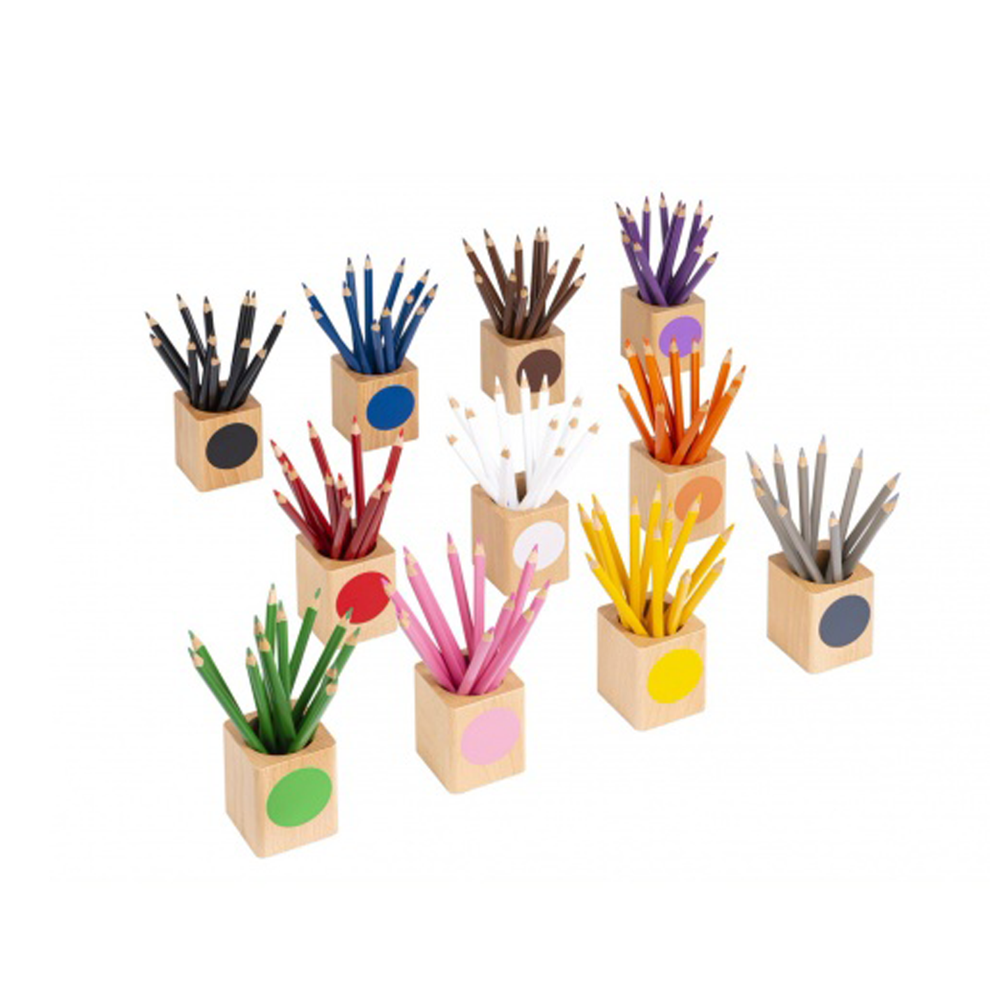 Pots à crayons colorés : ensemble de 11 pots - GAM AMI
