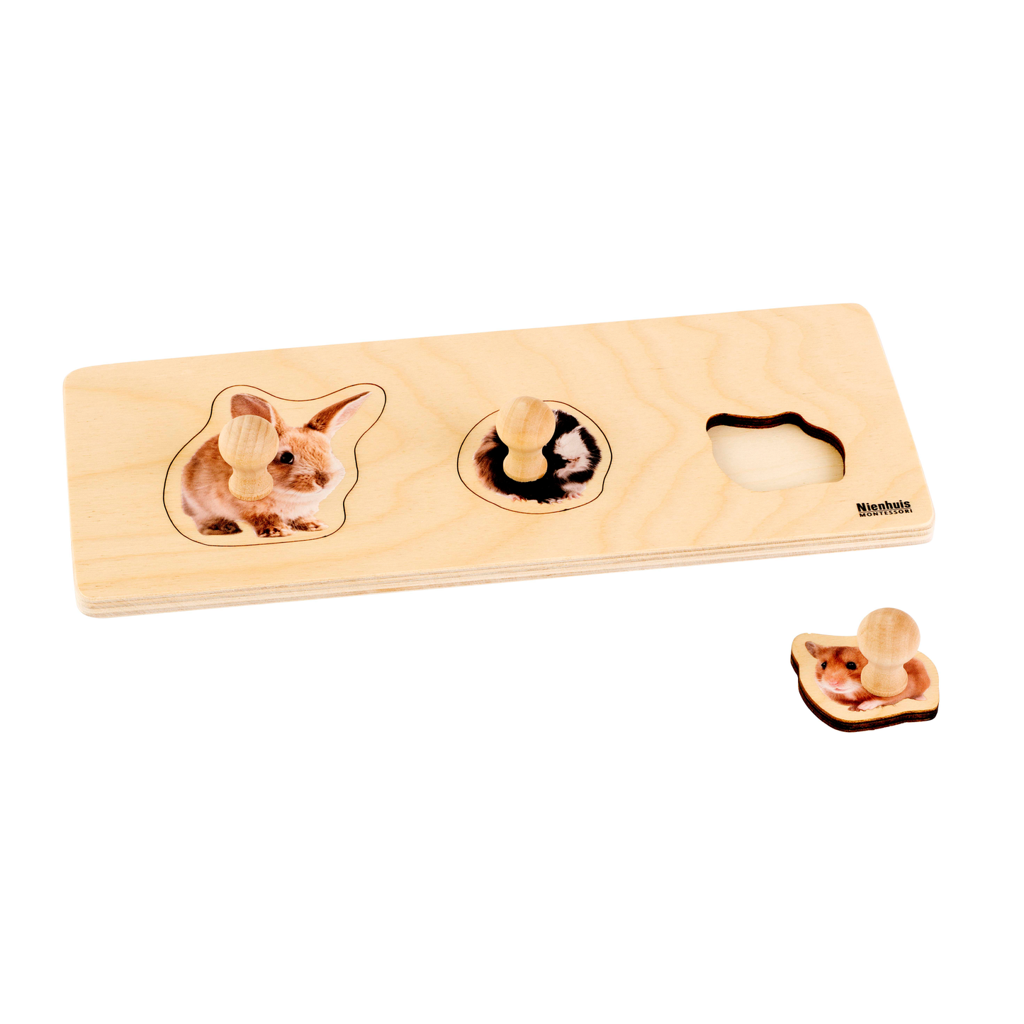 Puzzle for toddlers: 3 rodents - Nienhuis AMI