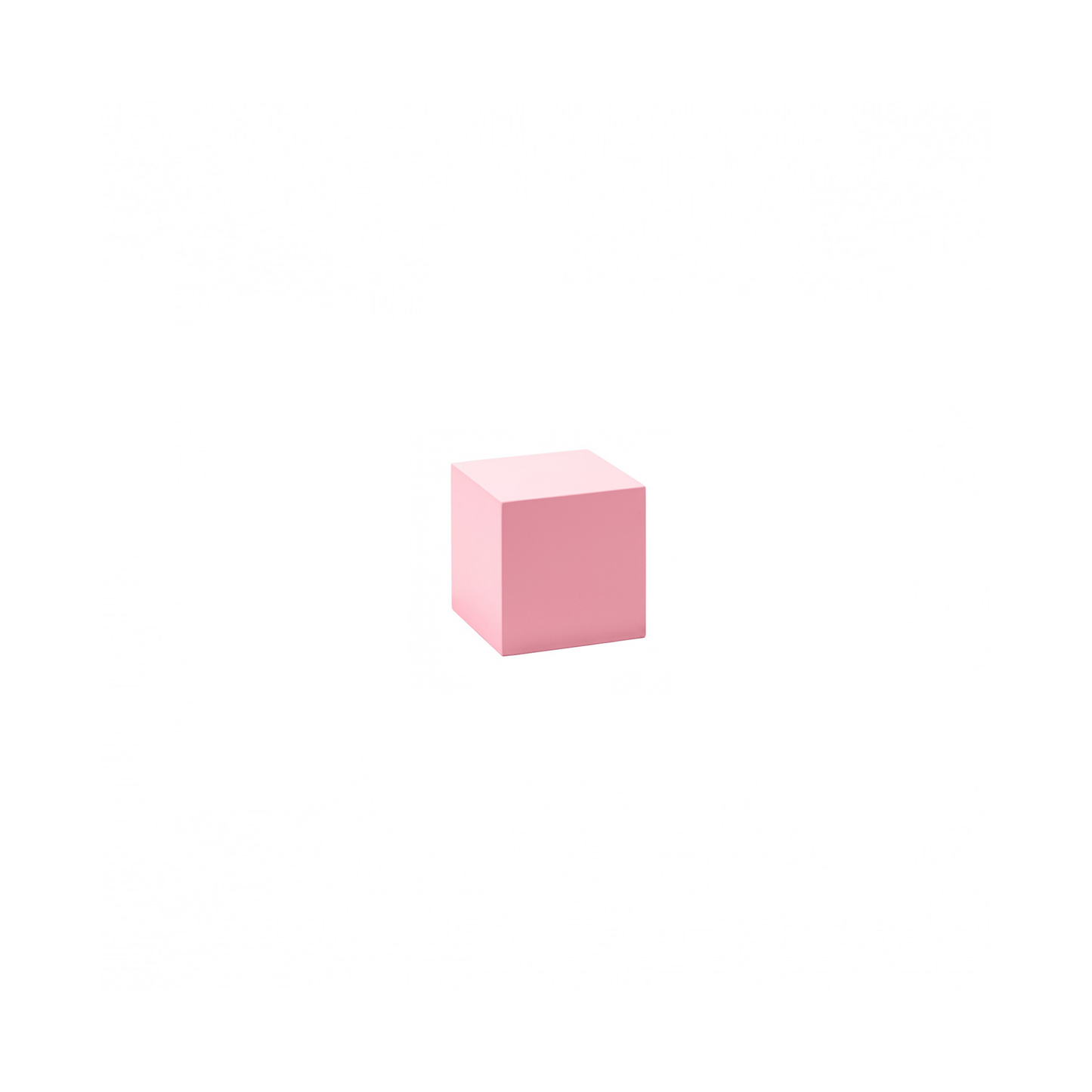 Kleiner rosa Turmwürfel 1 x 1 x 1 - GAM AMI