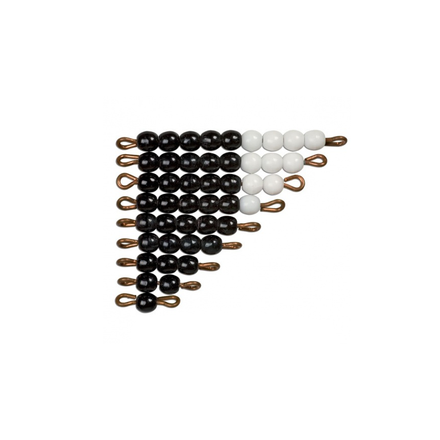 Set de perles noires et blanches individuelles verre x1 -Nienhuis AMI