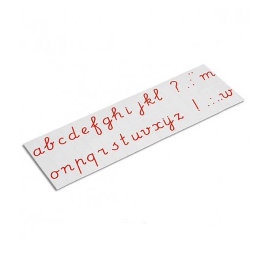 Alphabet imprimé : international cursif rouge - Nienhuis AMI