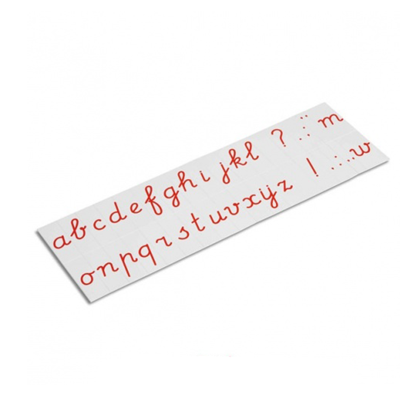 Alphabet imprimé : international cursif rouge - Nienhuis AMI