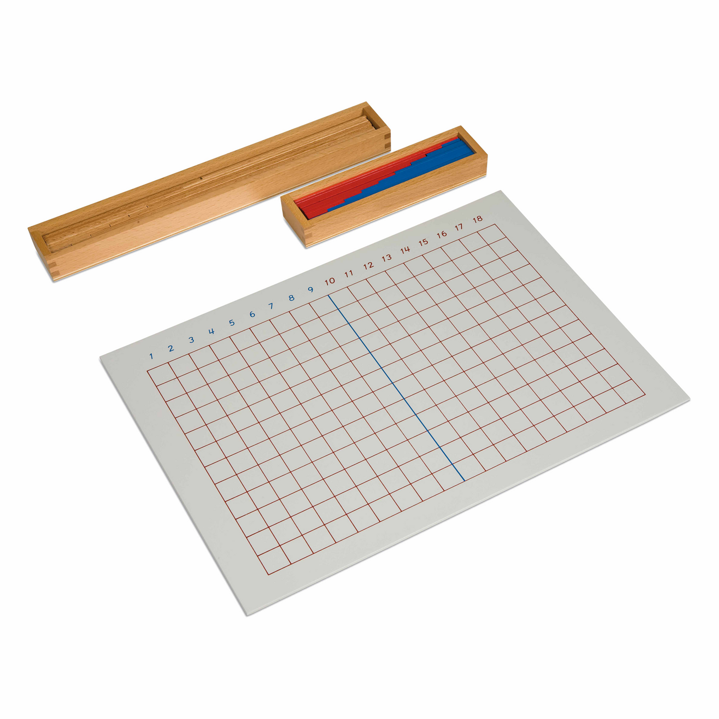 Le tableau de la soustraction à bandes - Montessori - L'école à la maison