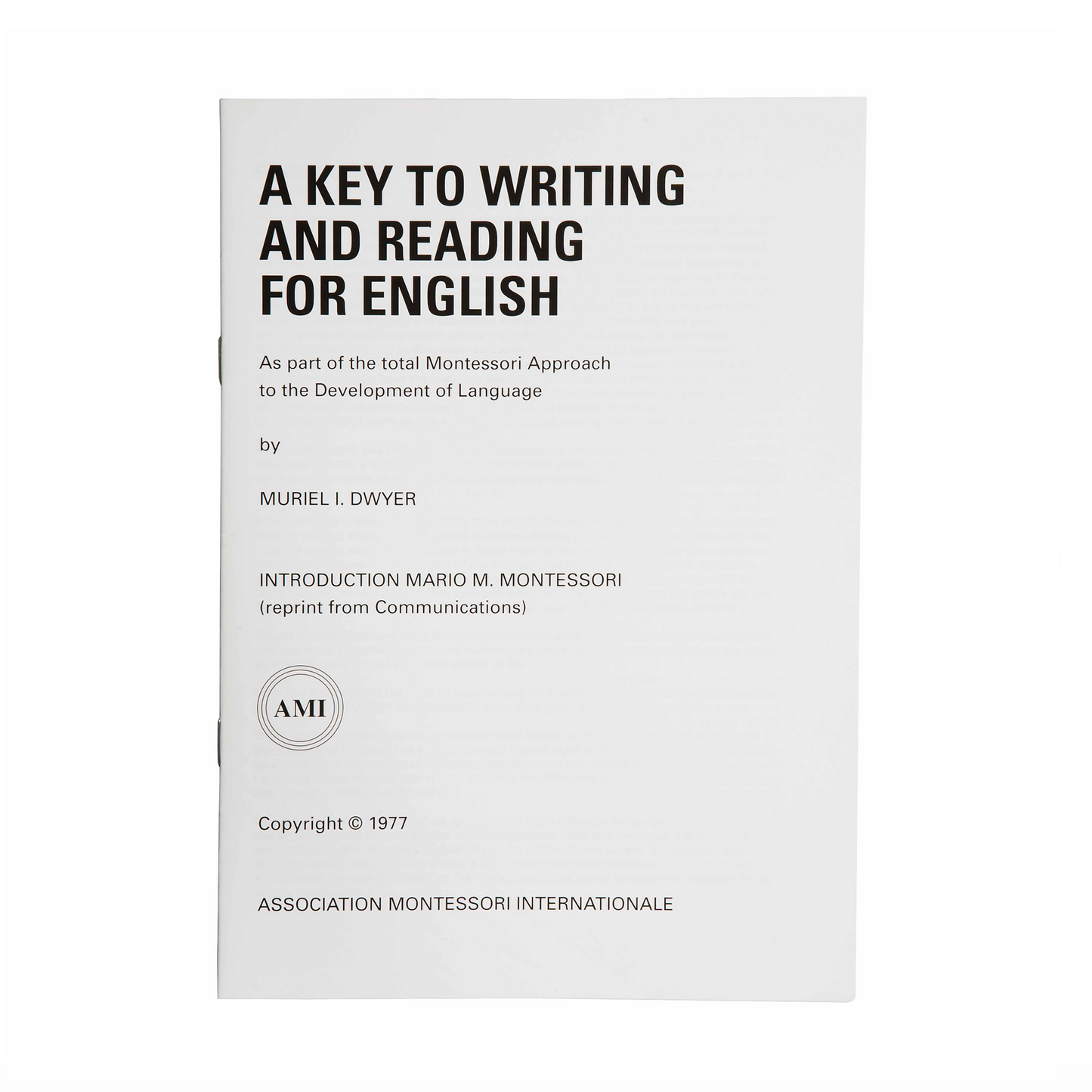Ein Schlüssel zum Schreiben und Lesen auf Englisch – Nienhuis AMI