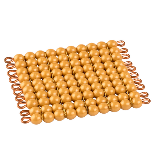 Quadrat aus 100 einzelnen Nylonperlen – Nienhuis AMI