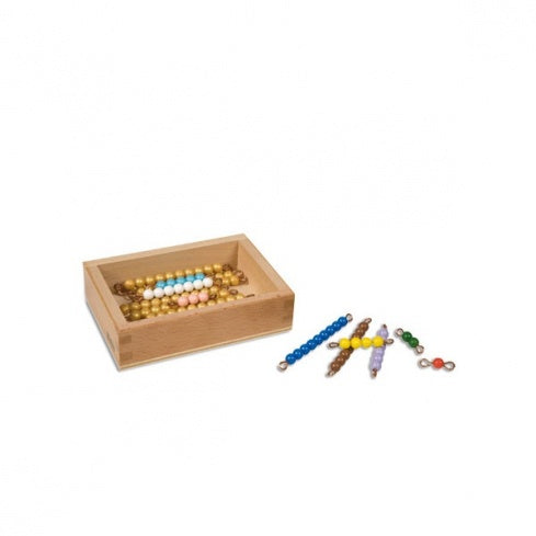Schachtel mit Perlen für den ersten Seguin-Tisch: einzelne Nylonperlen - Nienhuis AMI