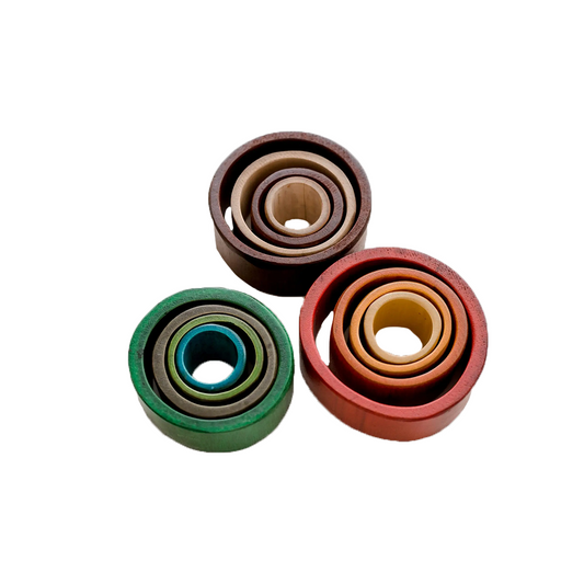 Lot de 3 anneaux gigognes en bambou