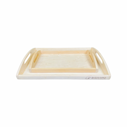 Activity Trays - Set of two wooden trays (large and small)