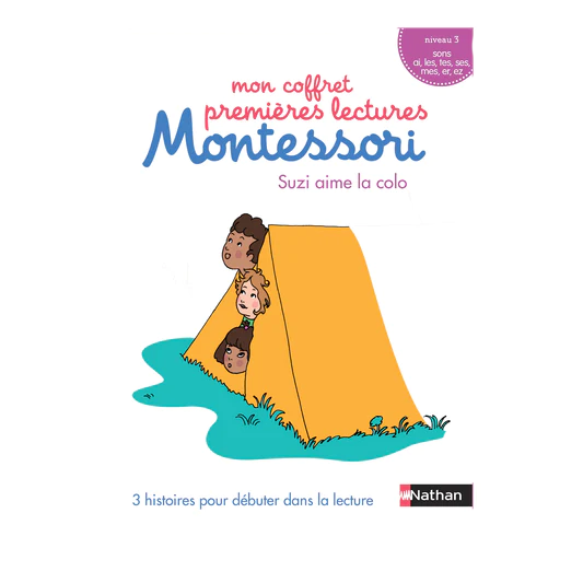 Mon coffret premières lectures Montessori : Suzi aime la colo - Niveau 3 -Nathan