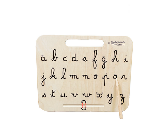 Tablette d'écriture des lettres minuscules cursives